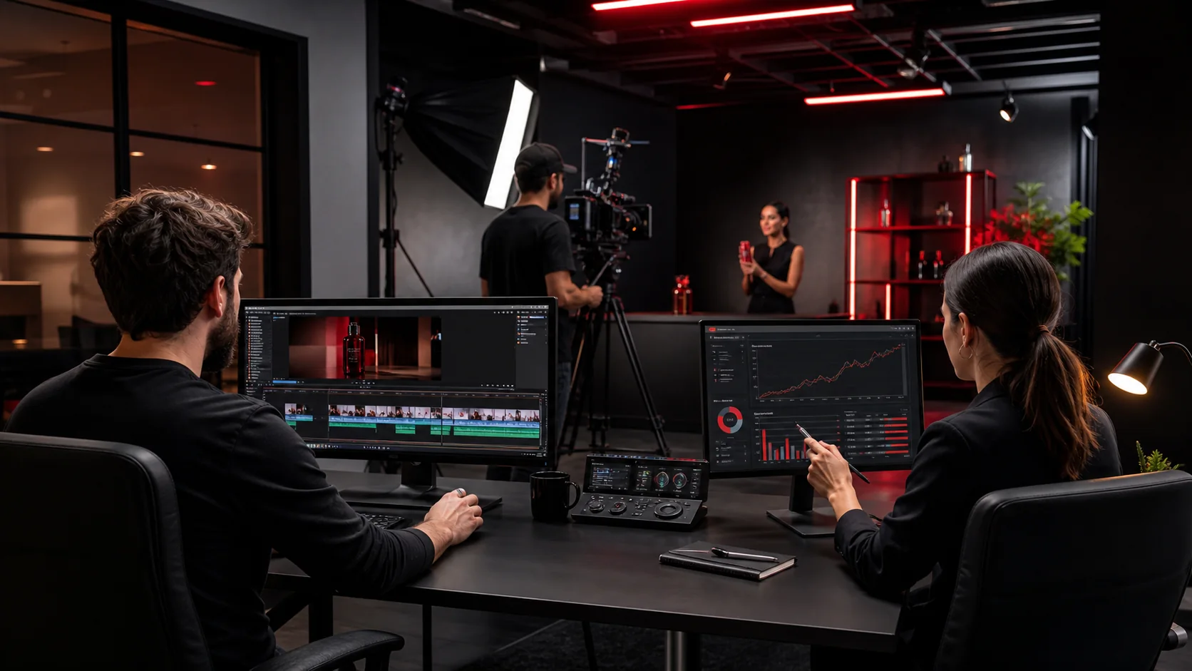 Equipe da Nobre Marketing em produção audiovisual e estratégia comercial